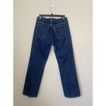 Halogen Women's Size: 8 Regular Dark Wash Mid-Rise Button Fly Straight Leg Jeans Photo 10