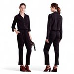 Cloth & Stone Anthropologie  100% Tencell Tyocell Long Sleeves Black Jumpsuit Photo 1