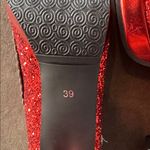 Women’s Red Sparkly Glitter Mary Jane High Heels Bow Detail Size 8 (EU 39) NEW Red Photo 8