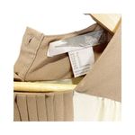 Love 21 Blouse S Tuxedo Front Tan Brown Sheer Casual Career Long Sleeved Photo 2