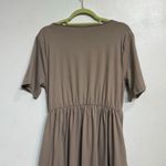 Zenana Tan Midi Faux Wrap Dress Sz XL Photo 7