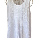 Doe & Rae white with blue polka dots top with pleated detail Photo 0