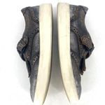 Frye  Brea Kiltie Anthrocite Casual Sneaker Buckle Silver Brown Womens Size 8.5 Photo 4