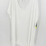 Xersion NWT  Woman White Loose Fit Short Sleeve Side Tie Activewear Top Size 3X Photo 0