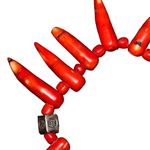 Real Spiked Coral Necklace Sterling Silver Beads Indian Jewelry Fashion Red Photo 11
