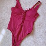California Waves One piece lace up swimsuit NWT Photo 0