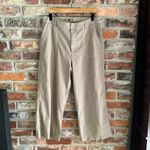 Kut From The Kloth KUT Tan Linen Cotton Topaz Wide Leg Crop Pants, 12 Photo 2