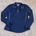 Greg Norman Play Dry Quarter Zip Pullover Navy Long Sleeve Womens L G Golf Shirt Blue Size undefined Photo 3
