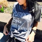 Boutique ☕️ Pumpkin Spice State of Mind Graphic T Shirt Tee Photo 0