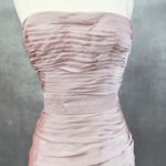 Monique Lhuillier Womens Dress 6 Bridesmaid Pink‎ Strapless Mini Glam Cocktail Pink Photo 1