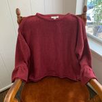 Knox Rose Burgundy Chenille Holiday Bell Sleeve Sweater Photo 1