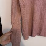 Loft Light Pink Soft Long Sleeve Mock Neck Stretch Cut-Out Pullover Sweater Photo 7