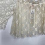 LF  Native Rose Eva Cream Woven Off The Shoulder Crop Top Women's Size 10 NWT Photo 3