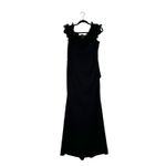 XScape NWT  Ruffle Off the Shoulder Scuba Crepe Gown Women's Black Size 14 Photo 2