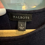 Talbots Dark Navy Long Sleeve Ponte Knit Heavy Sweater Shift Dress Size Large L Photo 4