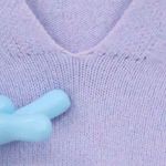 Magaschoni Lavender V Neck Cropped Hoodie Sweater Womens Quiet Luxury Size M Photo 5