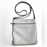 Calvin Klein Michael Kors Riley Crossbody Bag Handbag Med Pebble Gray Leather Photo 2