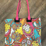 Joe Boxer  tote bag featuring a colorful paisley pattern with pink‎ straps Photo 0