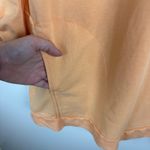 Soft Surroundings Sweatshirt Sz M Tunic Pockets Comfy Roll Tab Sleeve Peach Photo 4