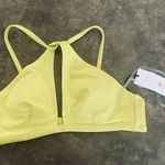 Shade & Shore Women's Longline Keyhole Halter Bikini Top -  Lime Green Photo 5