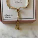 NWT 14k Gold Plated Crystal Butterfly Mommy & Me Adjustable Bracelet Photo 2
