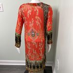 Farm Rio  Long Sleeve Sheer Button Blouse with Side Slits Photo 5