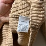 Jessica Simpson  Pullover Sweater Laced Front Knitted V-Neck Long Sleeve Beige M Photo 6