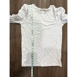 We The Free  Women Small‎ T-Shirt White Ruffled Long Sleeve Knit Crew Neck Cotton Photo 8