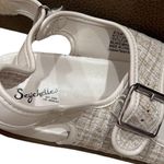 Seychelles NWOT  Bobbie Ivory Tweed Strappy Hook and Loop Sandals Old Money 8.5 Photo 9