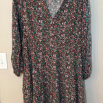 Matilda Jane  Fabulously Floral Dress Long Sleeve Tiered Size Small Green Pink‎ Photo 0