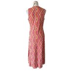 Soft Surroundings  NWT Giselli Dress Sleeveless V-Neck Chevron Zigzag Size M Photo 2