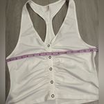 Free People NWOT Movement Walk It Talk It White Ruched Crop Tank size Small Photo 6