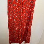 Japna  Wide Leg Pants Orange Red Floral Photo 2