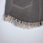 Celebrity Pink Washed Out Black Frayed Fringed Hem Mini Skirt Pockets 15/32 Photo 7