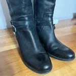 Marc Fisher  Knee High Riding Boots Womens 9 M Pebbled Black Leather Equestrian Photo 5