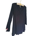 Go Couture  Long Sleeve Trapeze Swing Dress Small Black Minimal Quiet Luxury Photo 5
