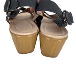 Dansko Jacinda Leather Wedge Sandals Perforated Dark Gray Size 38 8 Photo 5