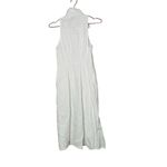 DL1961 White Denim Daphne Silver Button Sleeveless Midi Dress Size Small Photo 3