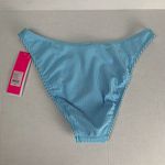Lilly Pulitzer  Cumulus Blue Seersucker Stripe Bikini Bottom Swim Size 12 NWT Photo 1