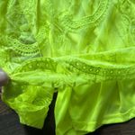 Pinkblush Maternity Mesh Lace Maxi Dress Neon Lime Large Photo 5