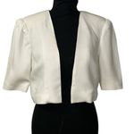 Christinaeffe Ivory Open Front Bolero Jacket(Size 44) White Photo 3