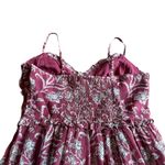 Dizzy Lizzy Floral Print Dress Midi Length Lace Spaghetti Strap Size Medium Purple Photo 7