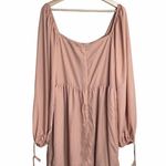 Missguided Misguided long sleeve tie front mini dress NWT Barbiecore Photo 1