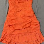 Hello Molly Orange Ruffle Dress Photo 1