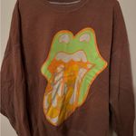 The Rolling Stones  Brown Sweater with Iconic Logo Photo 0