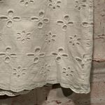 Loft  White eyelet skirt 12 lined cotton straight Photo 3