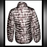 Sportcaster Tan White Tie Dye Packable Down Puffer Jacket Coat XS Warm Cozy Brown Photo 2