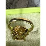 Stauer Cushion Faceted Citrine Vermeil Sterling Silver Statement Ring Size 7 EUC Photo 2