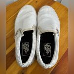 Vans  white perforated slip on sneakers men’s 6 women’s 7.5 Photo 4