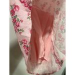 ZARA  WOMAN NWT CORSET STYLE  PINK FLORAL LINEN BLEND Dress XS Roses Photo 4